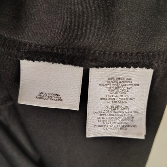 Mine West Ladies Blouse Top Black with White dots Size Large - Picture 4 of 7